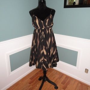 Black and tan flowy sundress